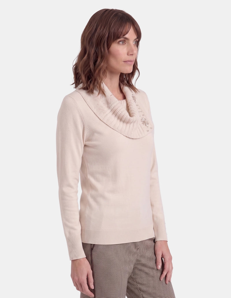 Blusa con cuello manga larga Eilis