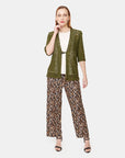 Cardigan calado verde olivo Vitos