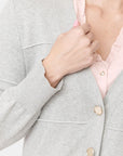 Cardigan escote V manga larga color gris Vitos