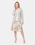 Cardigan escote V manga larga color gris Vitos