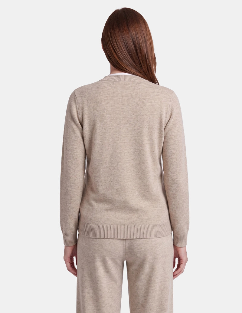 RP69951 - Sudadera flor jaspe con bolsas relax Tressa