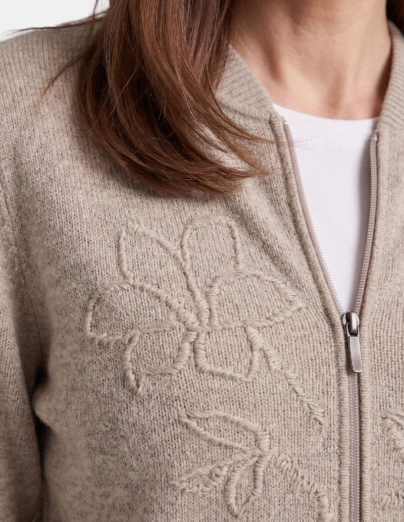 RP69951 - Sudadera flor jaspe con bolsas relax Tressa