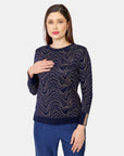 Túnica jacquard manga larga Vitos