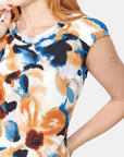 Top estampado floral multicolor para dama