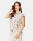Top estampado floral cuello V Vitos