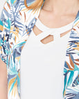 Twin fix estampado color azul con blanco para dama vitos