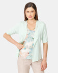 Twin fix top estampado color pistache Vitos
