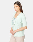Twin fix top estampado color pistache Vitos
