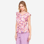 Top estampado manga holanes Juquila