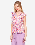 Top estampado manga holanes Juquila