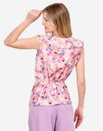 Top estampado manga holanes Juquila