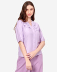 Blusa manga corta holanes en escote Juquila