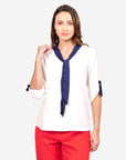 Blusa corbatín manga 3/4 San Blas