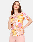 Blusa estampada abierta Salvatierra