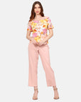 Blusa estampada abierta Salvatierra