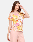 Blusa estampada abierta Salvatierra