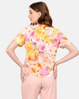 Blusa estampada abierta Salvatierra