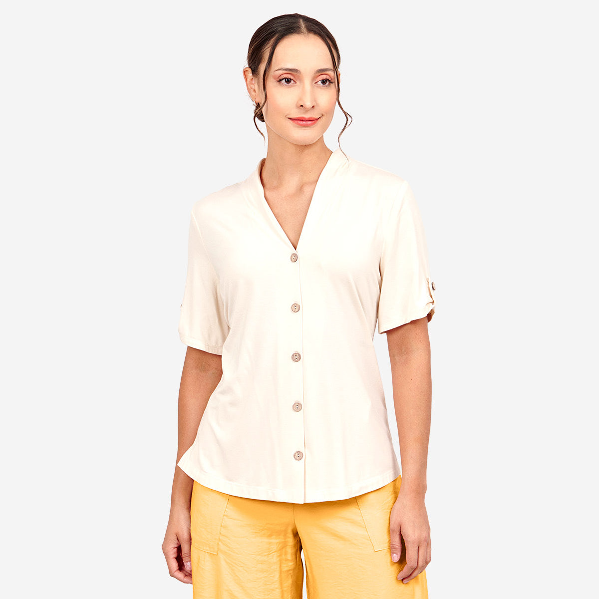 Blusa abierta manga corta Ajijic