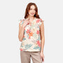 Top estampado floral pliegue en hombros Candela