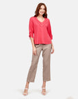 Blusa escote V con jaretas Candela