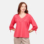 Blusa escote V con jaretas Candela