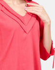 Blusa escote V con jaretas Candela