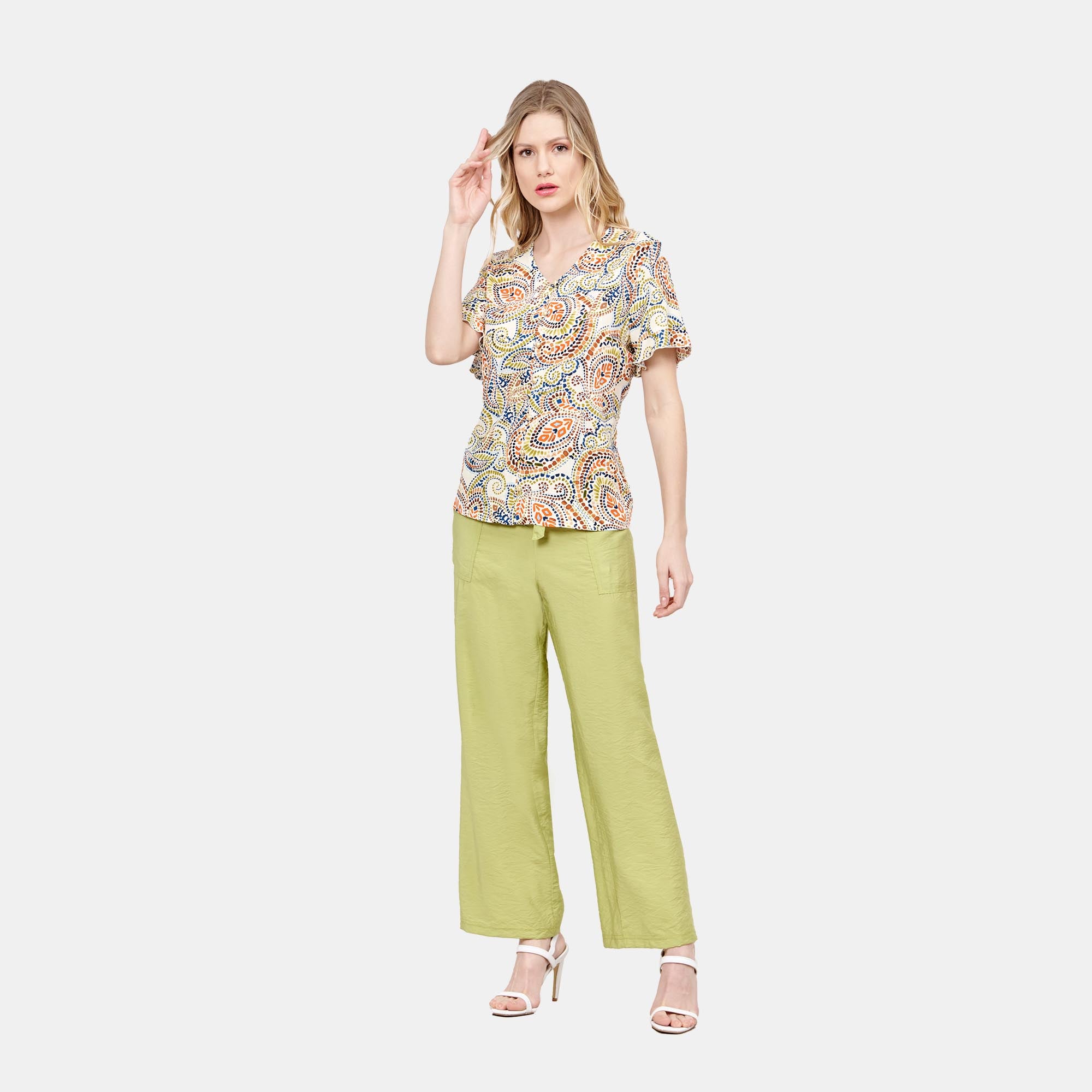 Blusa estampada manga corta Taxco