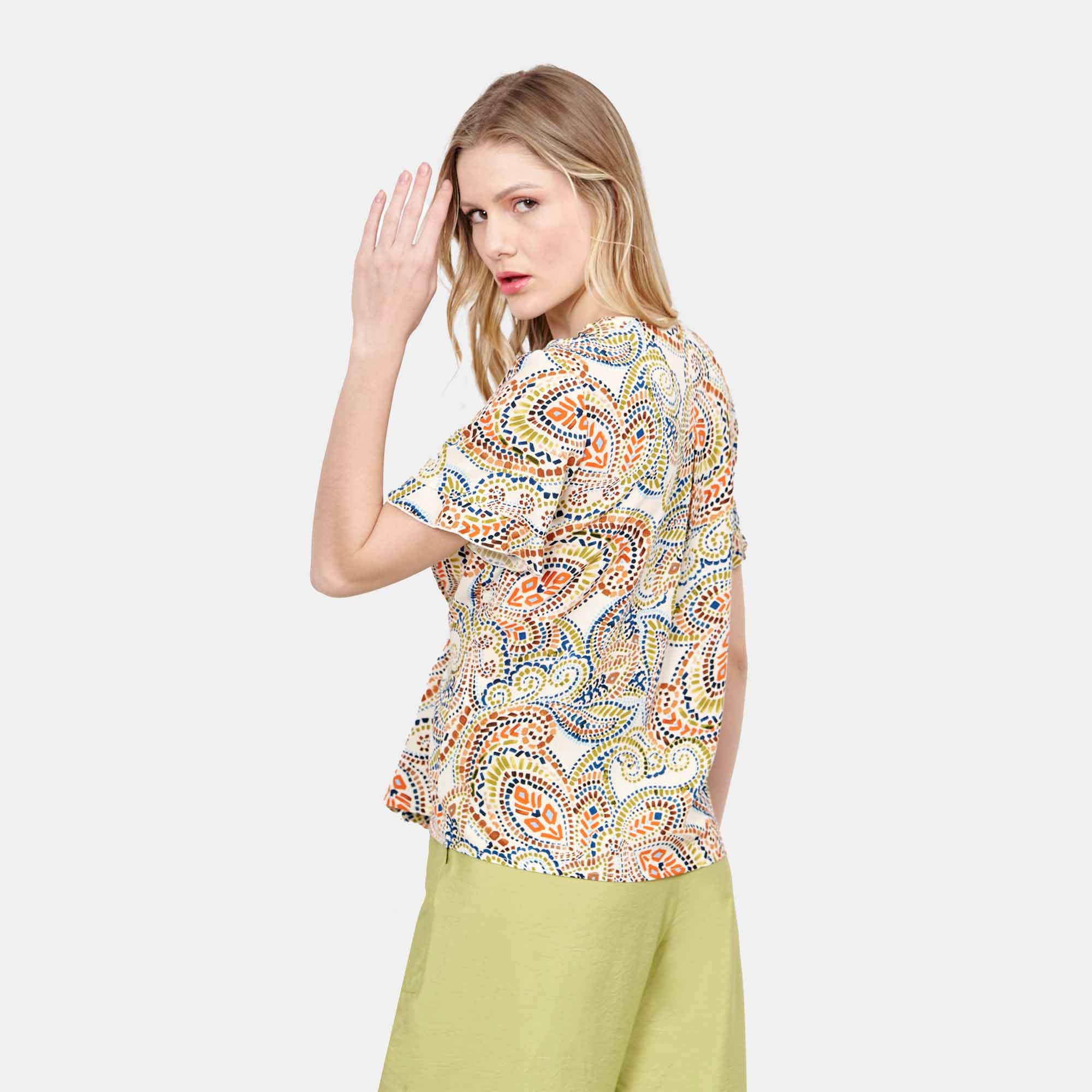 Blusa estampada manga corta Taxco