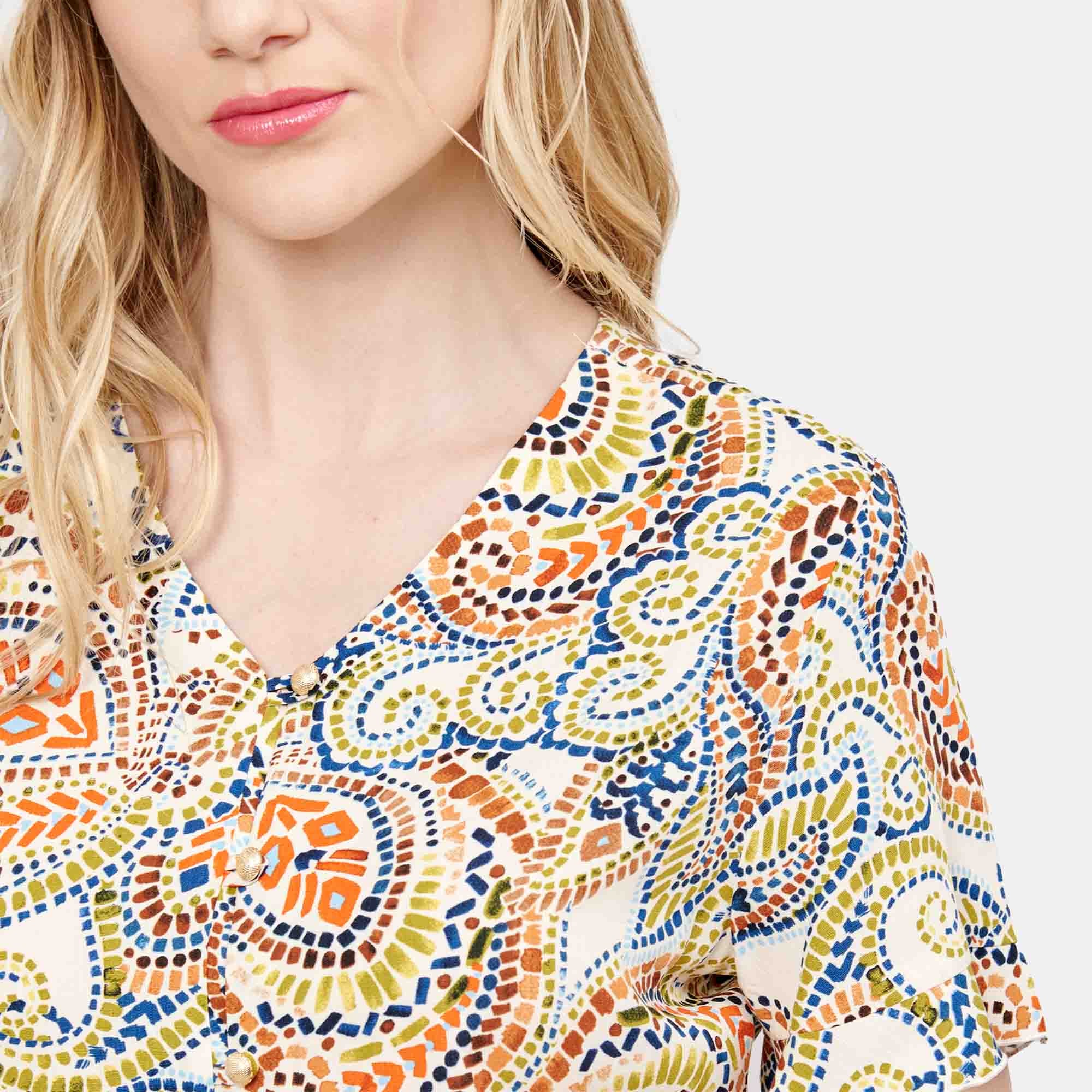 Blusa estampada manga corta Taxco