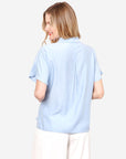 Blusa manga corta cuello bordado Loreto