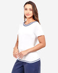 Blusa escote redondo ojal San Blas