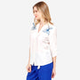 Blusa cuello mao bordado floral Loreto