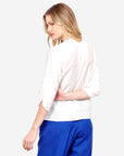 Blusa cuello mao bordado floral Loreto