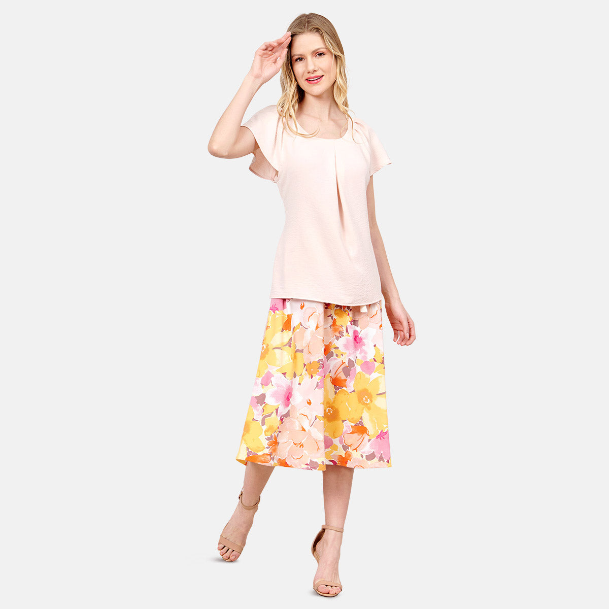 Blusa manga corta con olanes Salvatierra