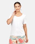 Blusa manga corta escote corazón Candela