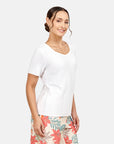 Blusa manga corta escote corazón Candela