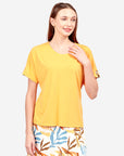 Blusa manga corta escote V Ajijic