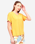 Blusa manga corta escote V Ajijic