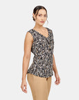 Top estampado  con collar Álamos