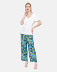 Blusa escote V manga con holanes Cadereyta