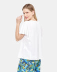 Blusa escote V manga con holanes Cadereyta