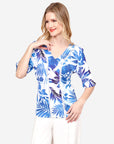 Blusa escote V estampado floral Loreto