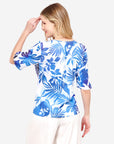 Blusa escote V estampado floral Loreto