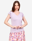 Blusa escote V manga plisada Juquila