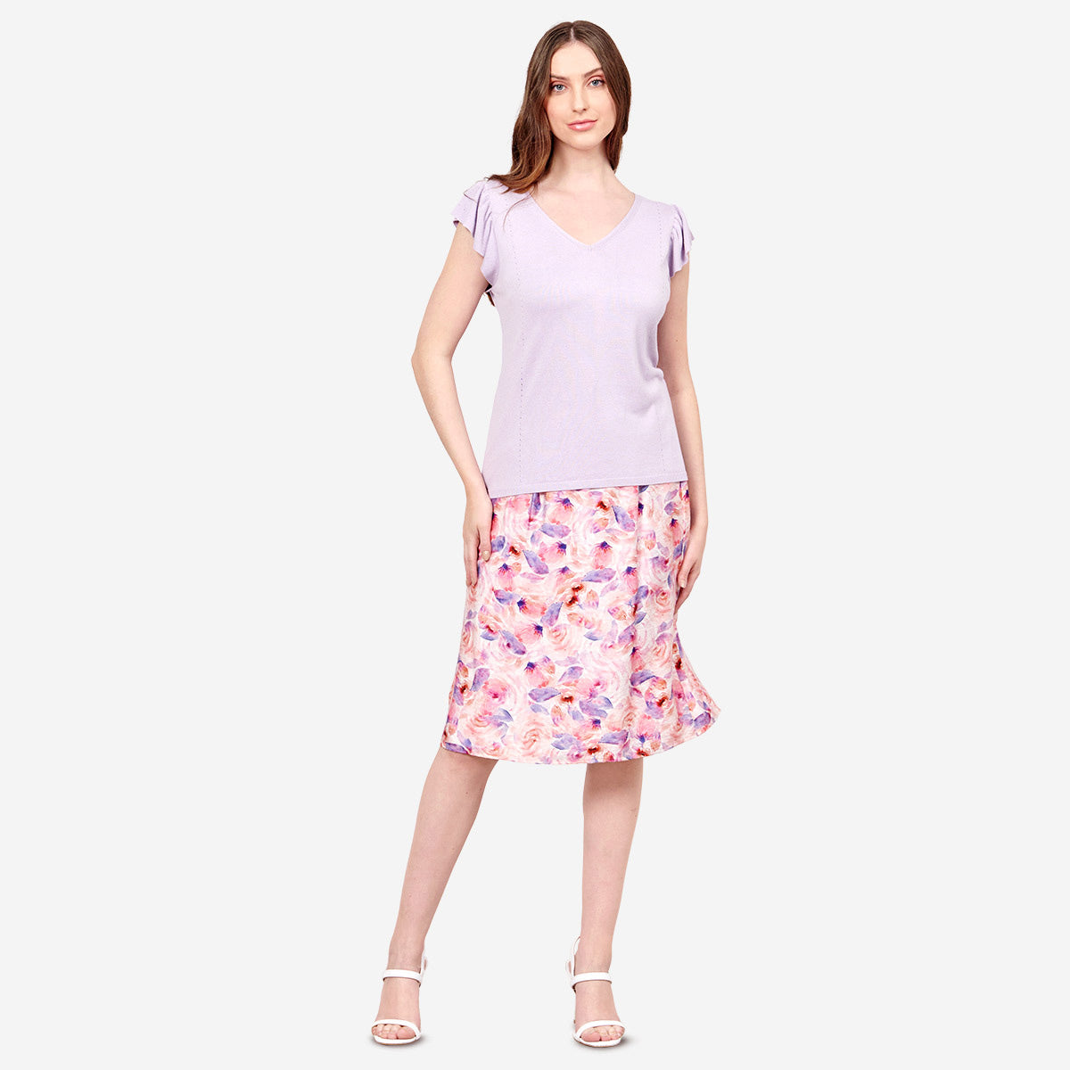 Blusa escote V manga plisada Juquila