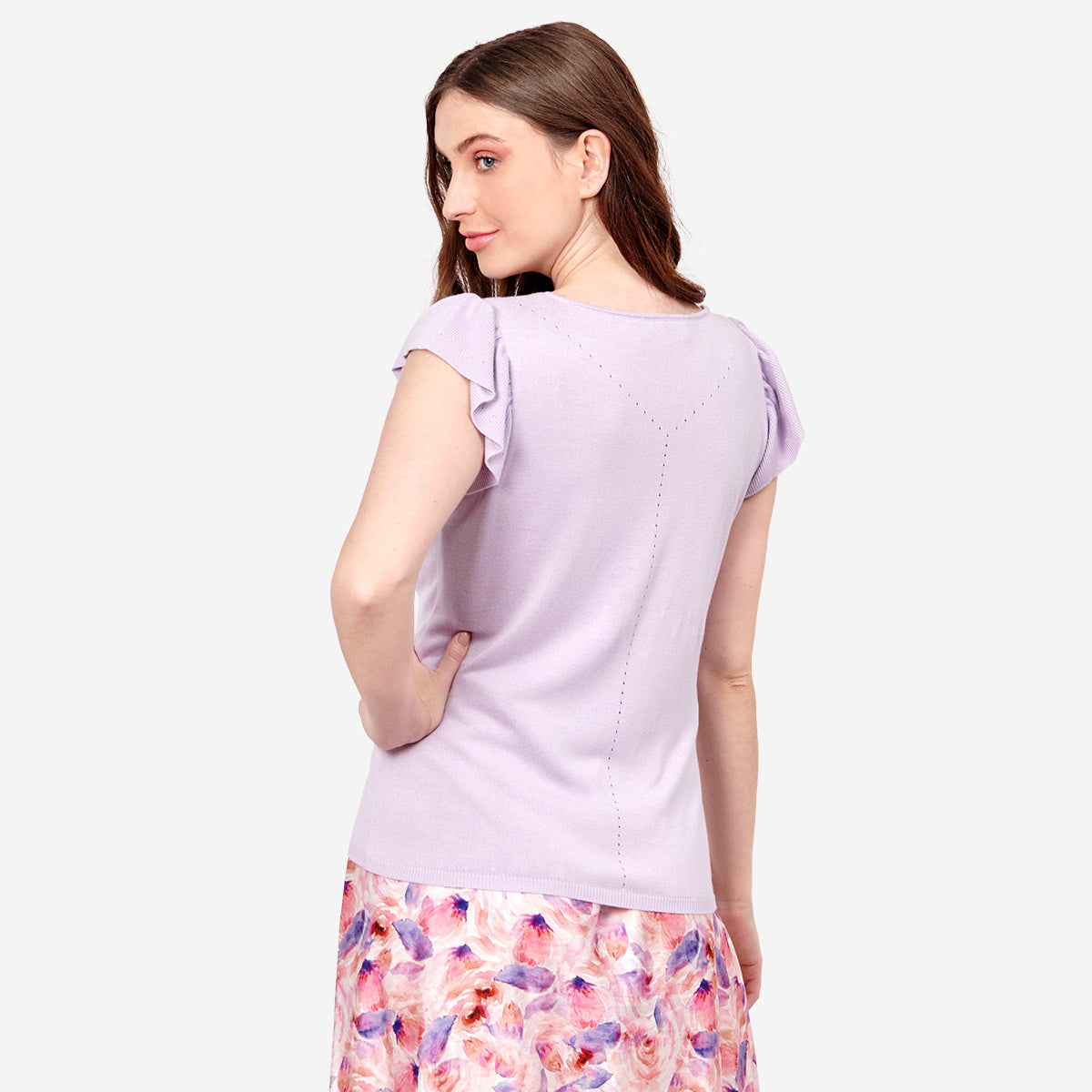 Blusa escote V manga plisada Juquila
