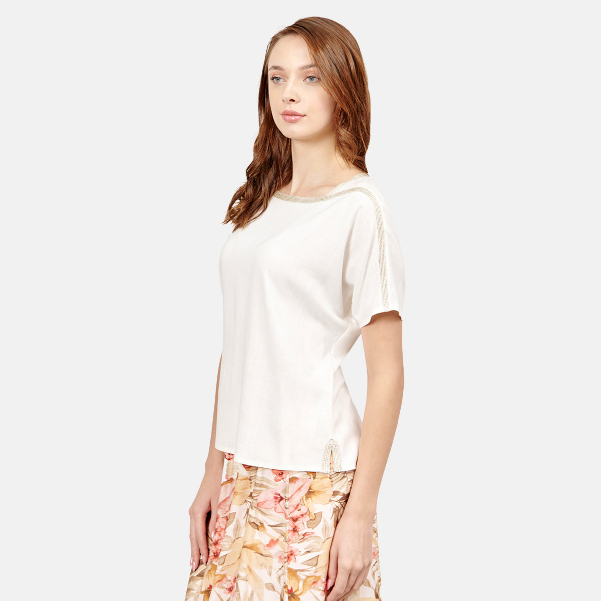 Blusa escote manga corta Mazunte