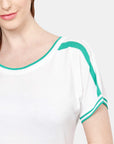 Blusa escote ojal manga corrida Cadereyta