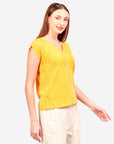 Blusa escote V manga corrida Ajijic