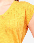 Blusa escote V manga corrida Ajijic